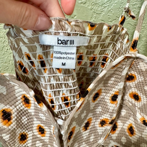 Bar III Geometric Brown and Cream Mini Dress - Picture 3 of 4